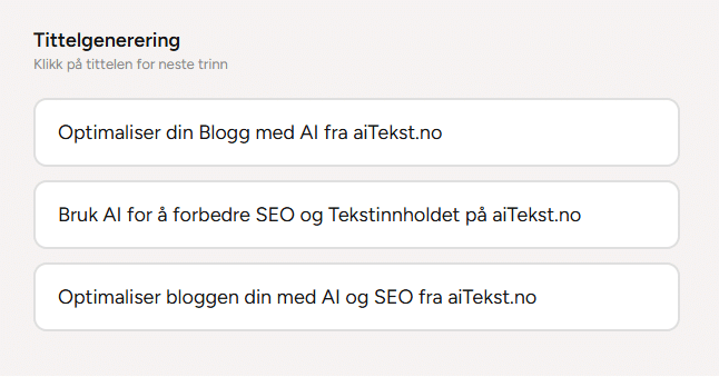 Ai tittel tekster med ai generator